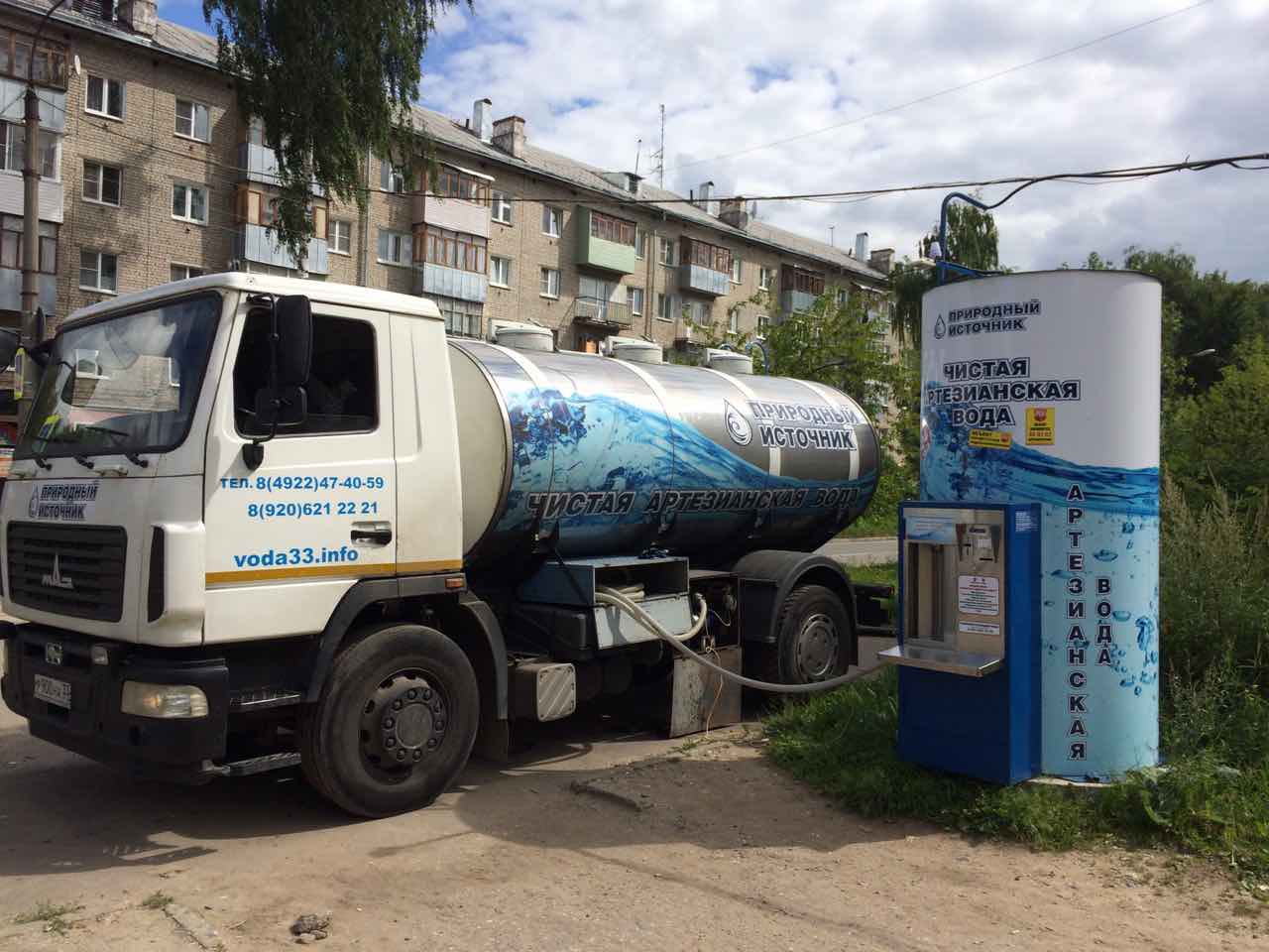 Заправка автоматов артезианской водой - Природная вода